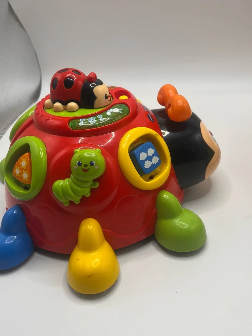 V-Tech Electronic Toddler Baby Toy Lot Phone Lady Bug Steering Wheel Light Sound